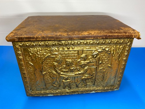 Fireside box antique metal - 17",