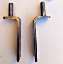 2 x 12mm Wrought Iron Gate Hinge Brackets Bare Metal Steel Plate 12mm Pin