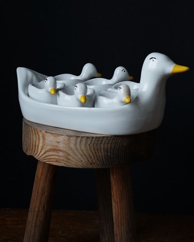 Vintage ceramic duck egg - vintage,