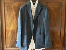 Drake’s Unlined Linen Blazer Jacket - Navy - 40R - RRP £695