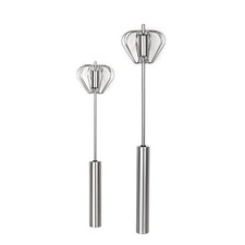 Stainless Steel Semi-Automatic Whisk, Hand Push Mixer Stirrer Kitchen5781