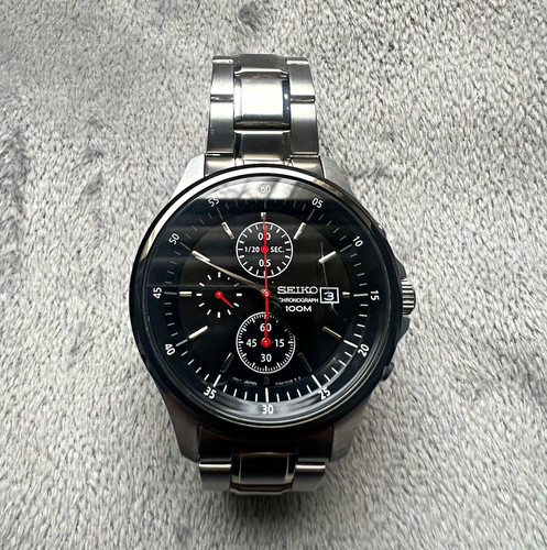 Seiko chronograph quartz black - quartz,