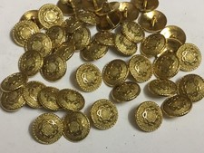30 Shiny Gold Patterned Metal