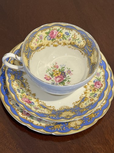 Paragon china tea trio - paragon, blue