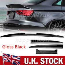 For Audi A4 S4 RS4 B8 Saloon Rear Boot Trunk Spoiler Lip Wing Gloss Black