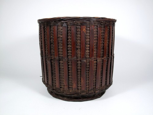 Japanese bamboo basket vintage - japanese,
