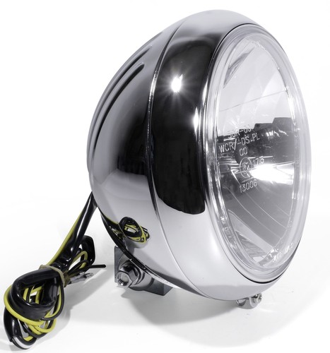 Headlight chrome h4 clear - 7",