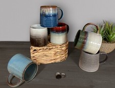 Large 2 Coffee Mug Mojave Glaze Teacup Stoneware Tea Cup Handmade Xmas Gift Cups