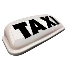 LETTERCRAFT 18" LED Magnetic Hackney Cab Taxi Meter Roof Sign - White - SUPER