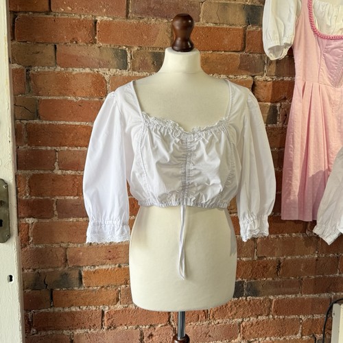 White dirndl trachten blouse - dirndl,