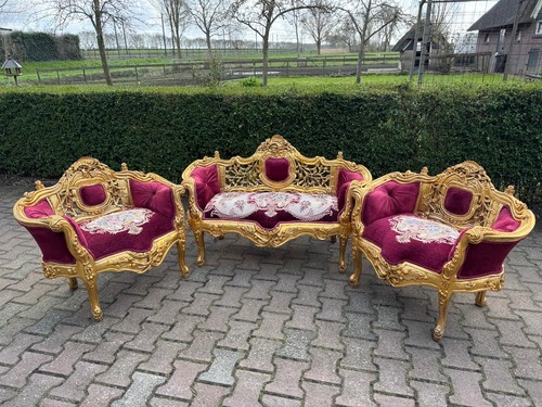 Sofa set louis xvi - louis, gold