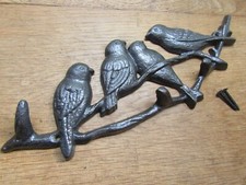 Rustic iron hooks key hanger