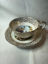 Vintage English Fine Bone China Tea Cup And Saucer Warranted 22kt. Gold