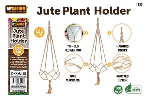 122cm jute macrame plant - 122cm,