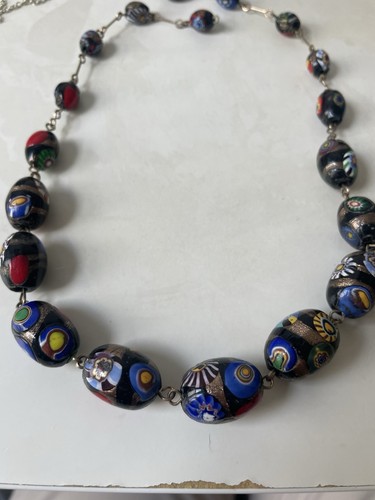 Venetian glass bead necklace - venetian,