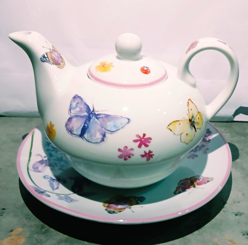 Butterfly garden ceramic - butterfly, garden-ceramic