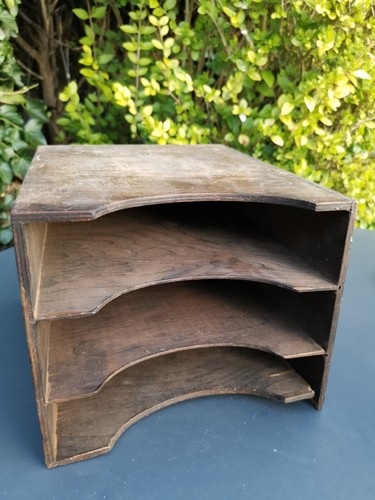 Vintage wooden letter rack - vintage,