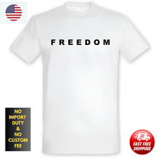Freedom T shirt Charlie Kirk White and Black