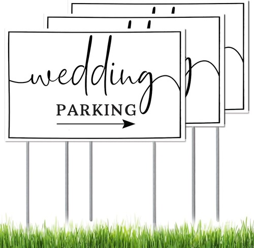 Wedding signs pack parking - 3-pack,