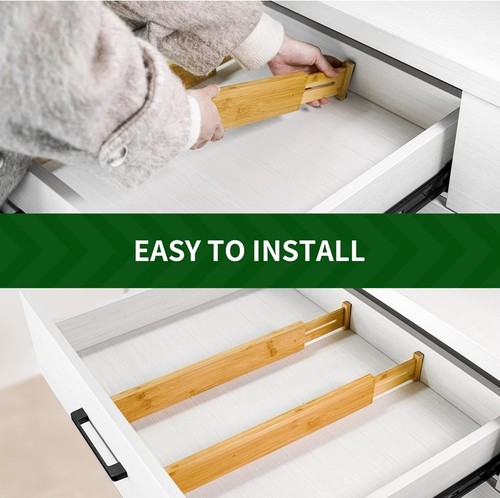 Bamboo drawer dividers - drawer,
