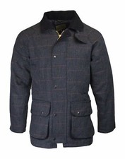 Walker & Hawkes Mens Derby Tweed Shooting Hunting Jacket Coat Blue Tweed