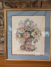 Vintage Floral Needlepoint