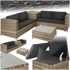 Corner Sofa Garden Furniture Rattan Set Patio Metal Table and Chairs Storage Box