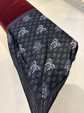 Alexander McQueen Skull Bow Print Silk Scarf Black, 90x90cm