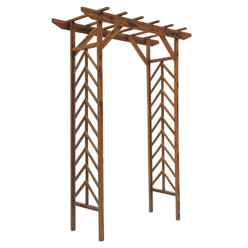 Outsunny wooden garden arbor - wooden,