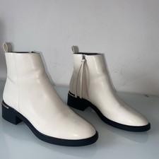 Faith Cream Leather Ankle