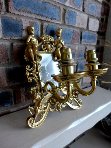 Vintage pair solid - vintage, brass