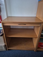 Oak Veneer Tambour cupboard