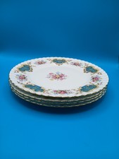 Set of 4 Vintage Royal Albert Berkeley Bone China 10" Dinner Plates (£6 each)