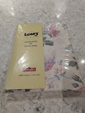 Wills The Luxury Collection Ready Made Curtains white with pink roses & lilac