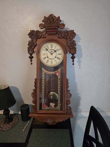 Vintage pendulum wall clock - vintage,