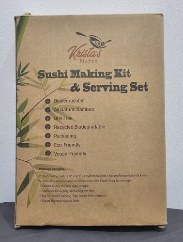 Sushi making kit with bamboo - kit,