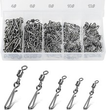 100x Hanging Snap Quick Change Swivels Sea Carp Pike Fishing Tackle Rigs 18-32mm