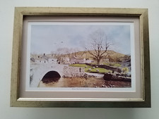 Alan Ingham print 'While The Village Sleeps' Countryside Scene  FRAMED