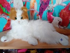 Furreal Cat Lulu Interactive Electronic Pet Lulu Ginger Whire Life Size