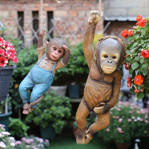Monkey chimp statue - monkey,