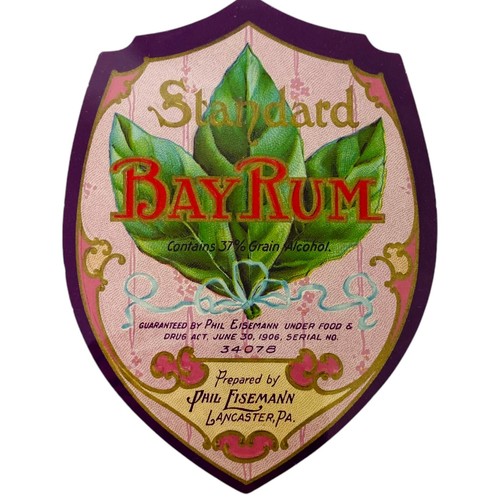 Standard bay rum label - label, 1906