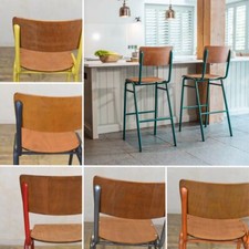 COLOURFUL BAR STOOLS 2 HEIGHTS 6 COLOURS BREAKFAST BAR STOOLS
