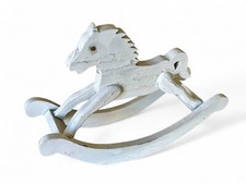 Vintage rocking horse white