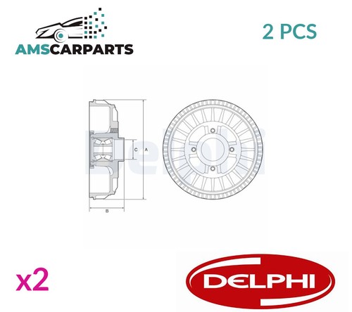 Brake drum pair set - brake, rear