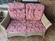 Three Piece Conservatory Furniture Suite With Two Glass Tables