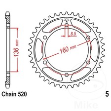 JT Rear Sprocket 45 Tooth 520 Pitch JTR5.45 Fits Aprilia Tuareg 600 1988-1991