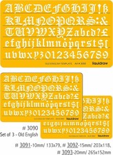 Old English Letter Stencils