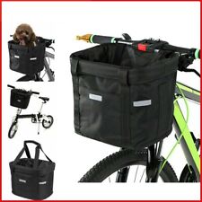 Bicycle Front Basket Storage Bike Cycle Folded Pet Cat Dog Carrier Bag Removable