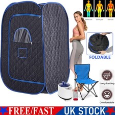 Portable Steam Sauna Spa Tent Room Home Full Body Slimming Detox Therapy w/Chair