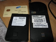 vintage philips cellnet phone in case untested novelty